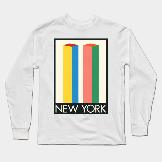 New York Twin Towers Long Sleeve T-Shirt by Rosi Feist